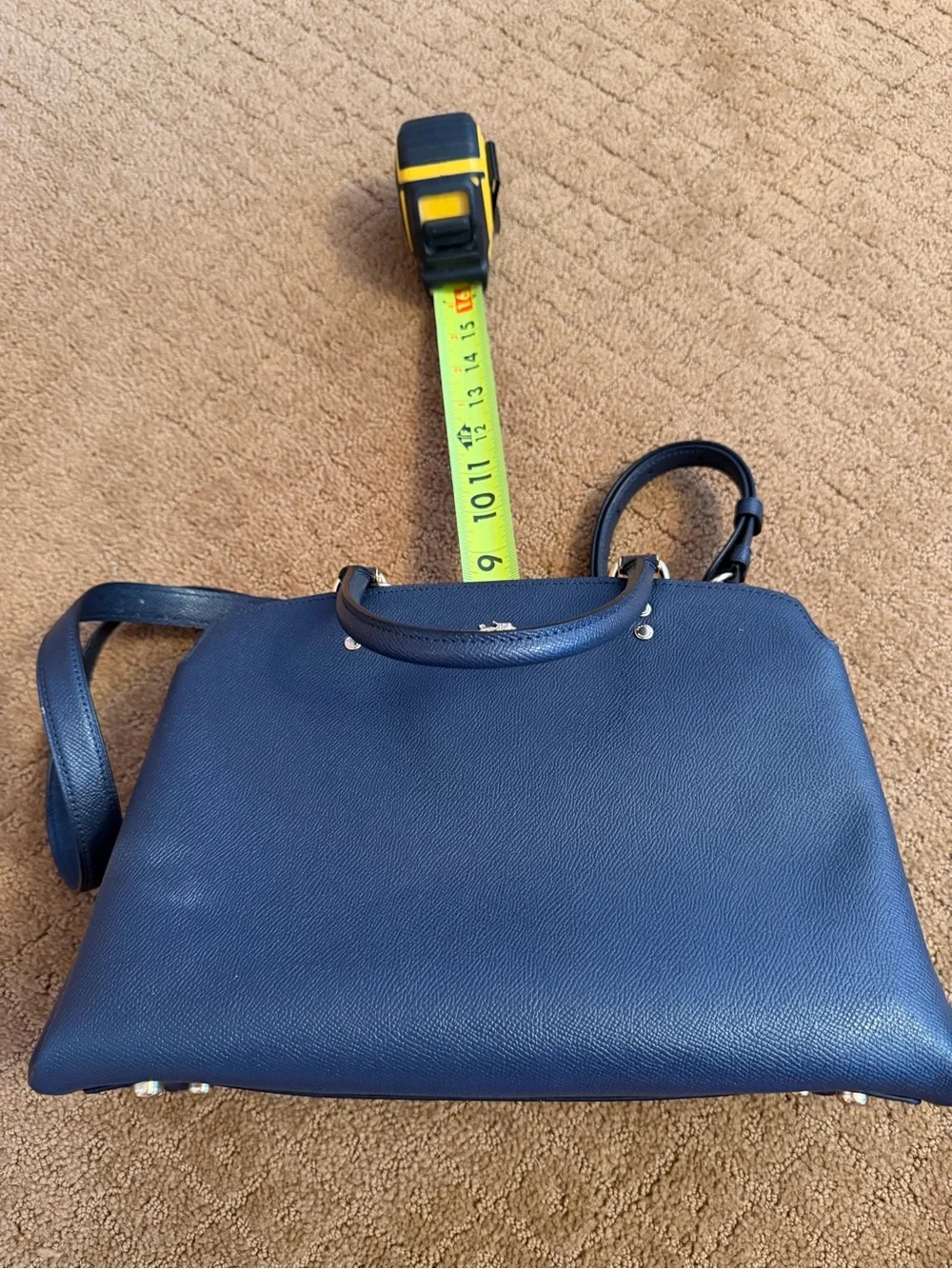 Coach Mini Satchel Crossbody Black Pebbled Leather Gold Hardware